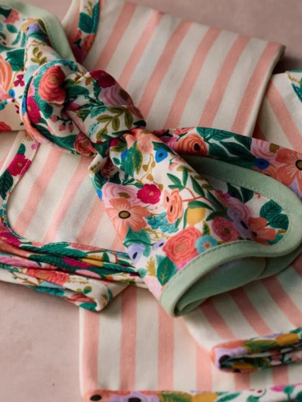 Rifle Paper Co. Rose Stripe 2pc Cotton Napkin Set